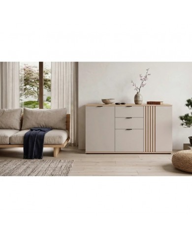 Comoda moderna dormitor BREVAS, stejar artisan/casmir