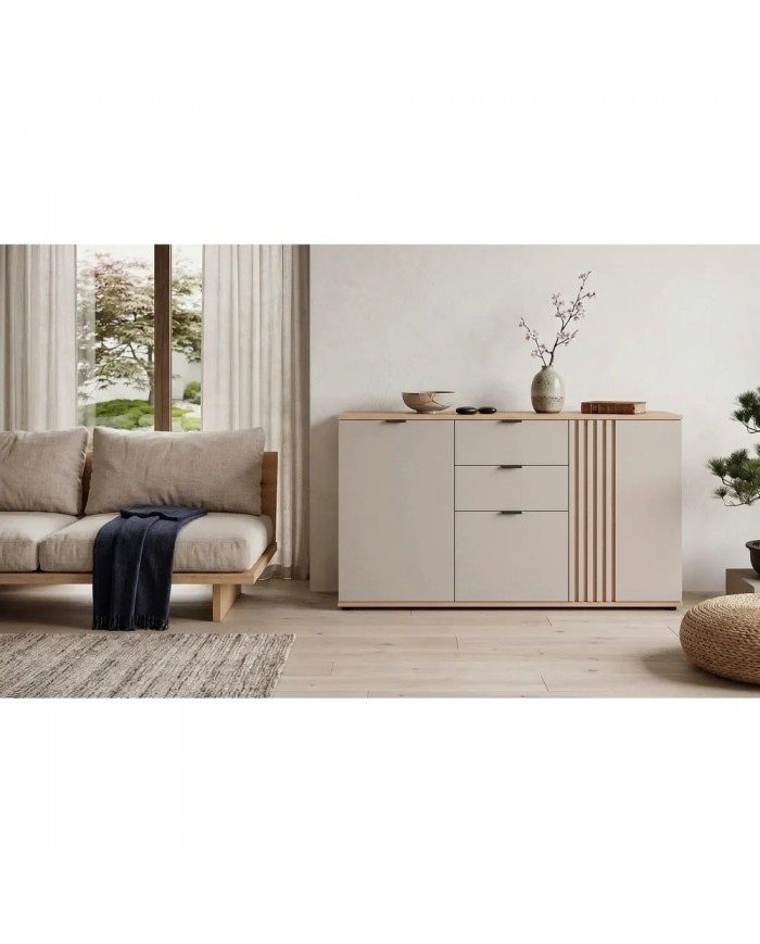 Comoda moderna dormitor BREVAS, stejar artisan/casmir
