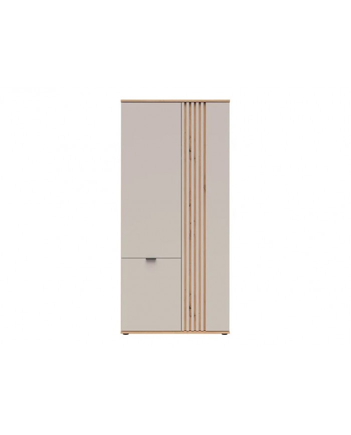 Dulap BREVAS cu 3 uși, 90 cm, stejar artisan/cashmere