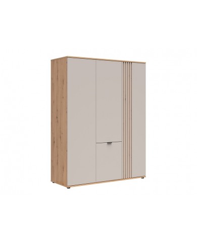 Dulap BREVAS 150 cm cu 4 uși, stejar artisan/cashmere