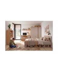 Dulap BREVAS 150 cm cu 4 uși, stejar artisan/cashmere