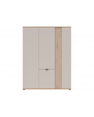 Dulap BREVAS 150 cm cu 4 uși, stejar artisan/cashmere