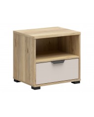 Noptieră Chuck 50 cm cu sertar, stejar Mauvella/cașmir