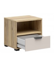 Noptieră Chuck 50 cm cu sertar, stejar Mauvella/cașmir