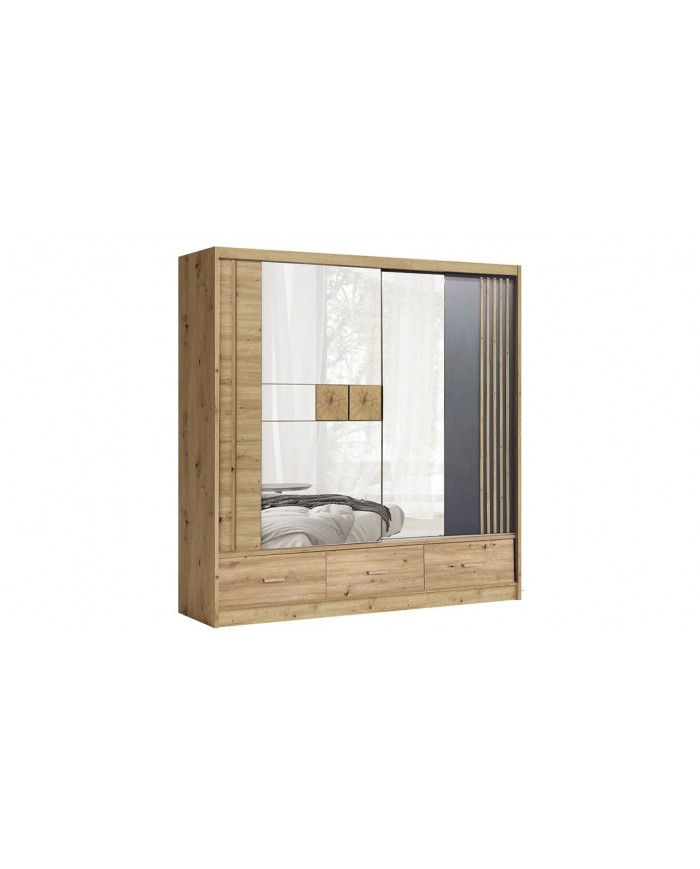 Dulap Canada CA2-200 cu uși culisante culoare artisan