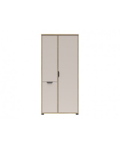 Dulap Chuck 90 cm cu 3 uși, stejar Mauvella/cașmir