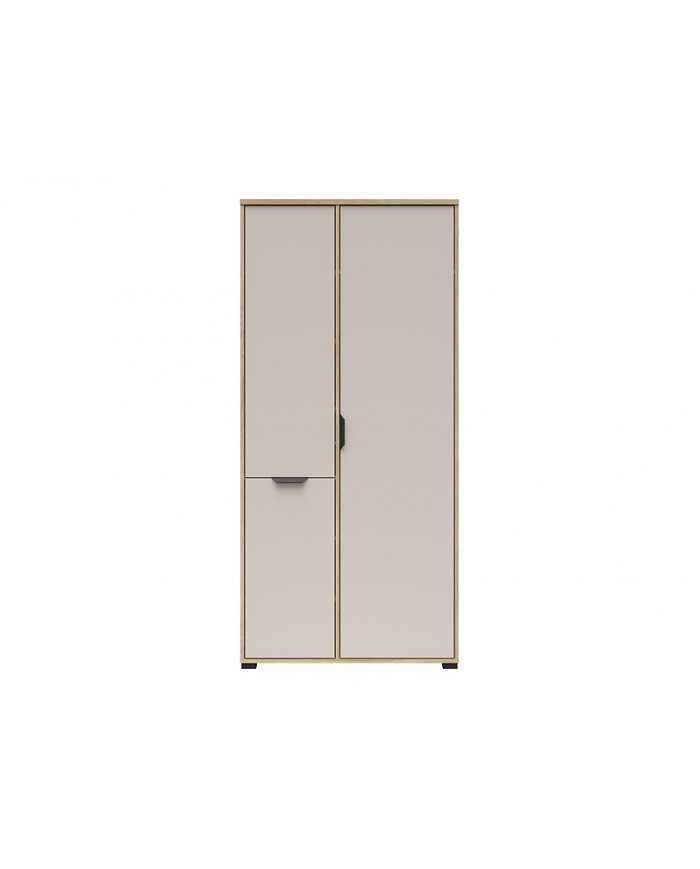Dulap Chuck 90 cm cu 3 uși, stejar Mauvella/cașmir