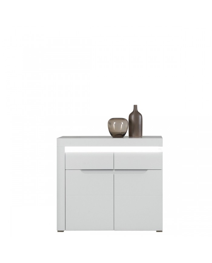 Comoda Irma IM3 cu design contemporan și finisaj alb lucios