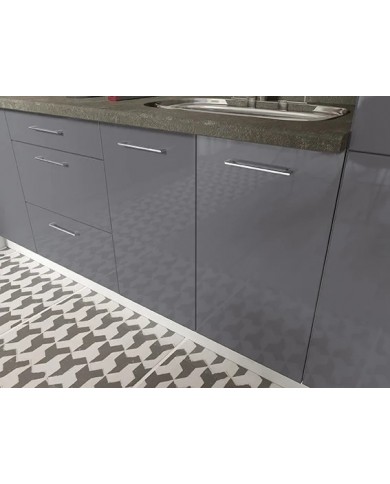 Bucatarie Creativa A 2.7m alb/gri