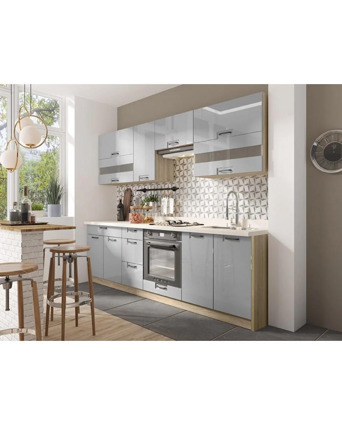 Bucatarie Favorit C Plus 2.6m latte lucios