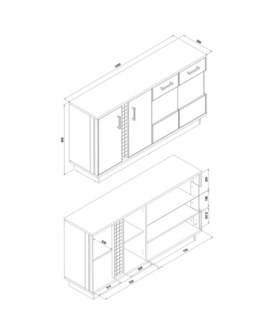 Comoda vitrina Dorian DN4