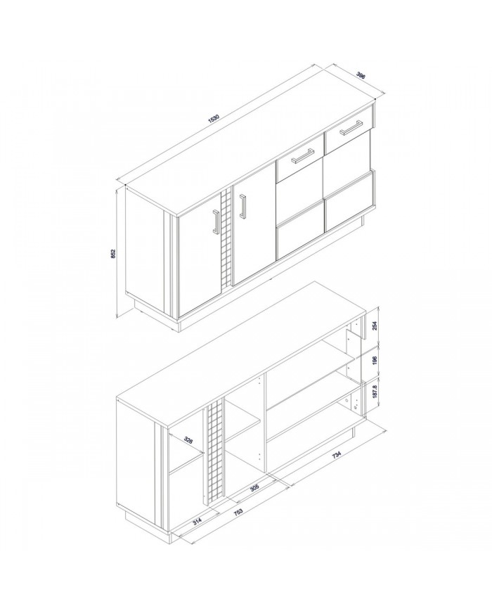 Comoda vitrina Dorian DN4