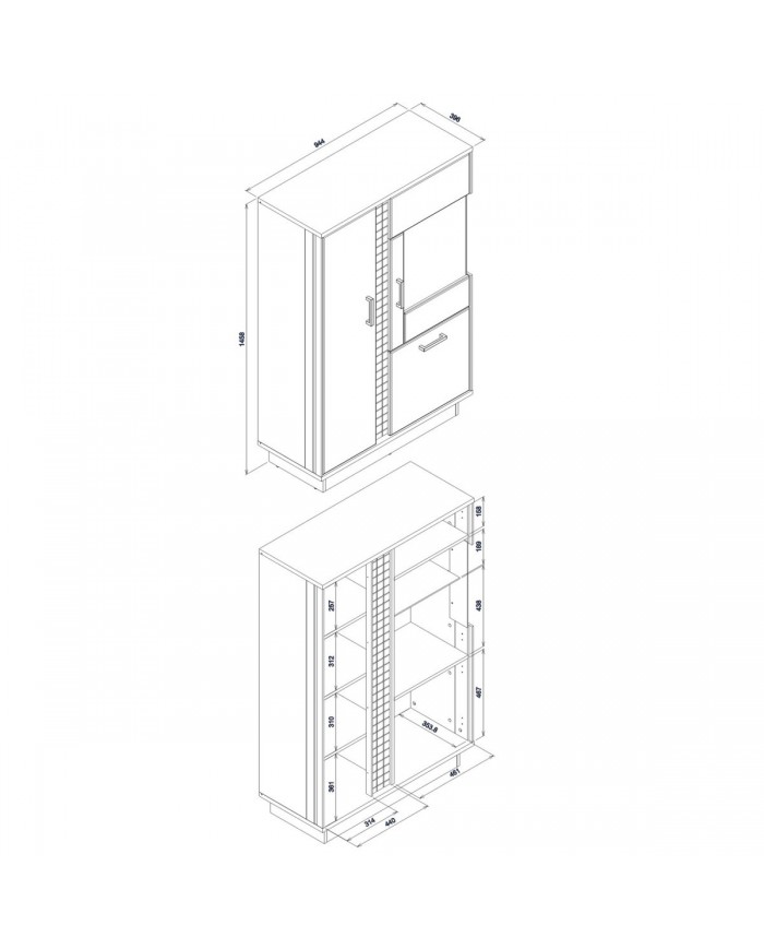 Comoda vitrina Dorian DN5